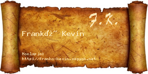 Frankó Kevin névjegykártya